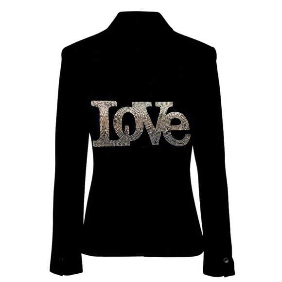 Hipchik Couture Ombre “LOVE” Black Blazer - Picture 1 of 16